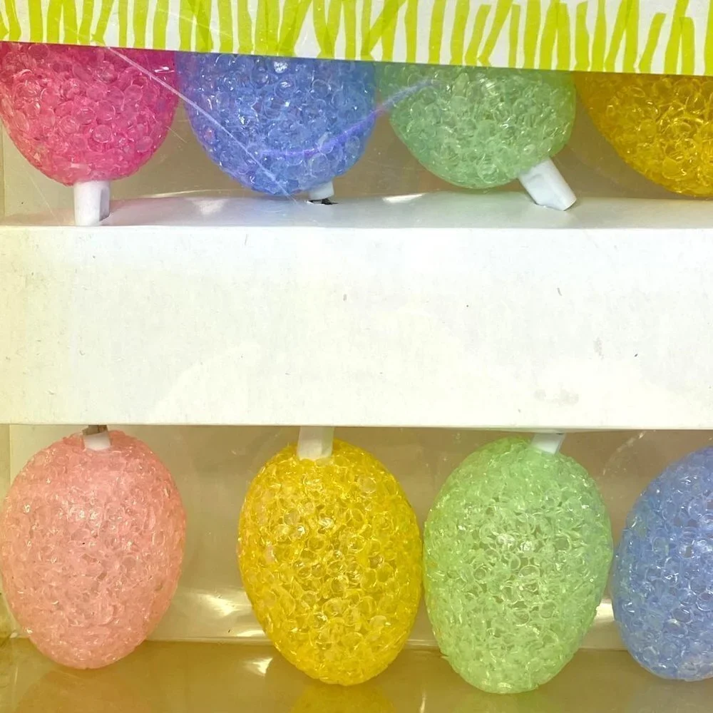 Vintage Target EVA Decorative Easter Eggs String Light Set 10 Count